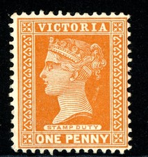 Victoria 1890 QV 1p Chestnut SG #313 Mint H3