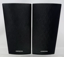 x2 Onkyo Black SKR-590 Pair Surround Left & Right Bookshelf Wood Speakers Tested