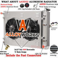 3 Row Radiator Shroud Fan For Chevy GMC C/K C10 C20 C30 K10 K20 C2500 V8 73-1987