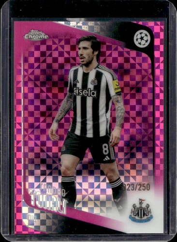 2025-26 Topps Chrome UEFA CC Sandro Tonali Refractor Pink X-Fractor #/250