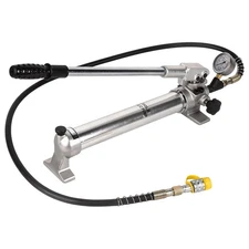 Manual Hydraulic Pumps 2 Speed 10000Psi with Pressure Guage 1.8m Length Hose