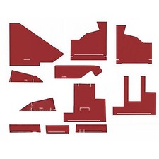 Cw2852 New Red Cab Kit W/ Headliner Fits Mpl Moline Tractor Models 2-85 +