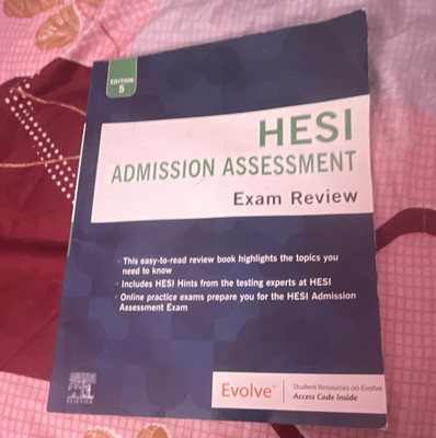 Elsevier HESI Admission Assessment Exam Review 5th Ed Study Guide + Evolve