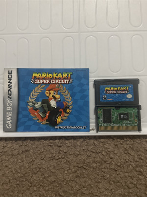 Mario Kart: Super Circuit Nintendo GameBoy Advance Authentic Saves Multiplayer