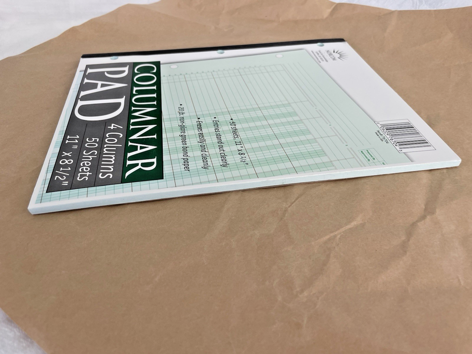 Norcom Columnar Pad, 4 Columns, 11 x 8.5 Inches, 50 Sheets, NEW | eBay