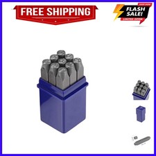 Number Metal Stamp Set, 1/4" 6mm, Digital 0 to 9, Numbers Punch Set Wood Leat...