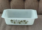 Vintage Pyrex #913 Spring Blossom Green Crazy Daisy Bread/Meatloaf Pan
