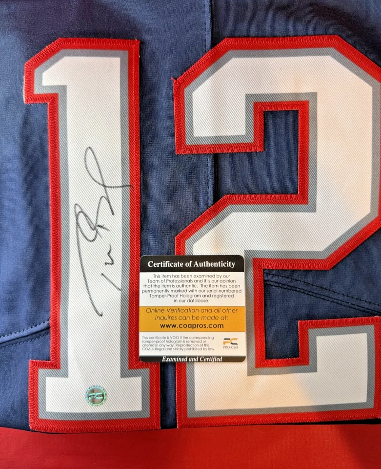 CAMISETA DE CAMPO XXL firmada por Tom Brady Blue Patriots Nike con certificado de autenticidad (CP) + ENVÍO GRATIS Foto 2 de 4