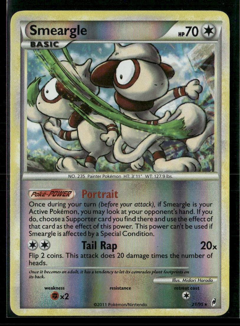 Smeargle Holo Rare Call of Legends 21/95 LP
