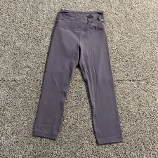 Lululemon Align High Rise Ruched Waist Pant Leggings Cropped Size 4 Purple