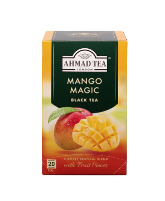 Ahmad Tea Mango Magic Black Tea 20 Count Naturally Caffeinated Flavorful Brew