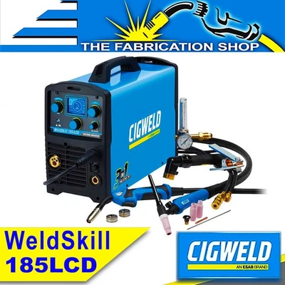 Cigweld Weldskill 185 LCD Welder, MIG Torch & TIG Torch Stick 185LCD W1008193 - Bild 1 von 4