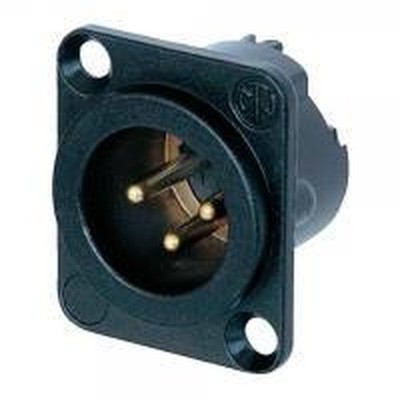 XLR Neutrik Stecker Flansch Stecker, Polyzen Kontakte gerade: 3 NC3MD-