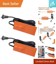 2 x 5 Inch Oil Pan Heater Pad - Self-Adhesive 50W Car Engine Heating Solution