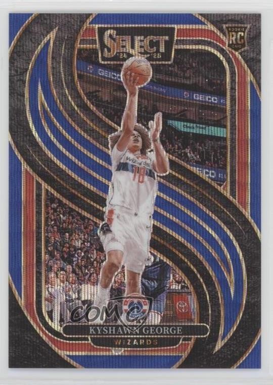 2024-25 Panini Select Premier Level Blue Wave Prizm /75 Kyshawn George Rookie RC