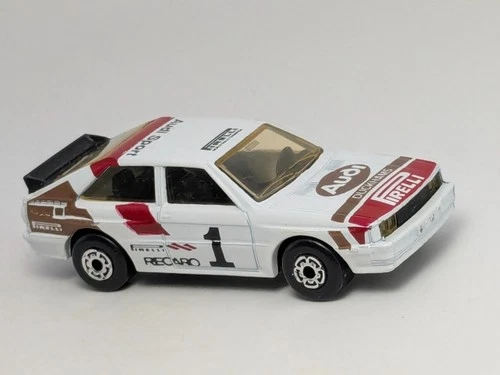 Vintage 1982 Matchbox Superfast MB25 AUDI Sport QUATTRO White Pirelli RACE CAR