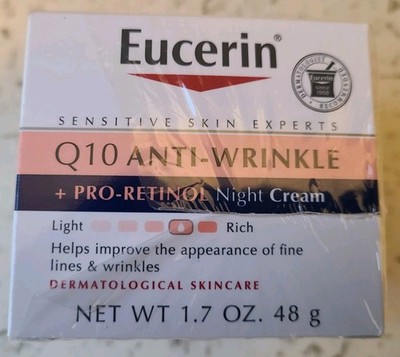 New Eucerin Q10 Anti-Wrinkle Sensitive Skin Cream 1.7 Oz