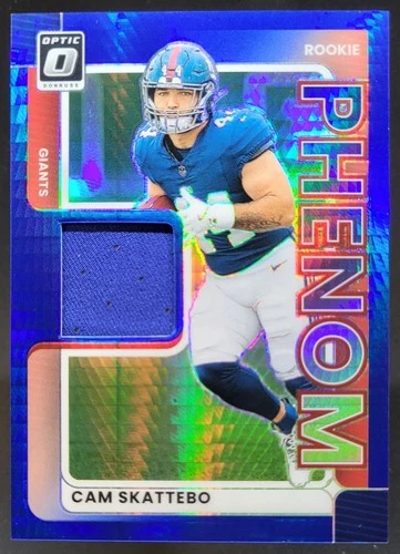 2025 Donruss Optic Cam Skattebo Blue Hyper (RAW)