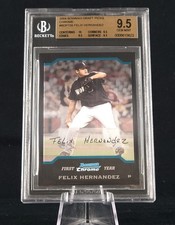 2004 Bowman Chrome Felix Hernandez Rookie Card Mariners HOF BGS 9.5 Gem Mint ? . rookie card picture