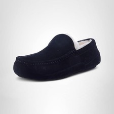 UGG ASCOT Men's Suede Slippers - Black - Size US 8 - NIB - LAST ONE LEFT
