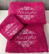 Personalised and Monogrammed Towels, Lace Monogram Towels, All Sizes
