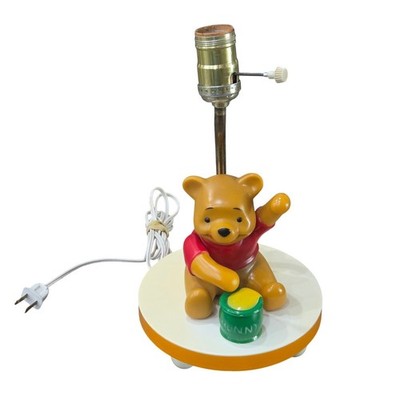 Vintage Winnie the Pooh Lamp Kids Room Nursery Decor Cute Honey Pot 1980