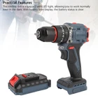 EU Plug Cordless Drill Set 1500RPM 25 Torsion Settings Electric Power Drill