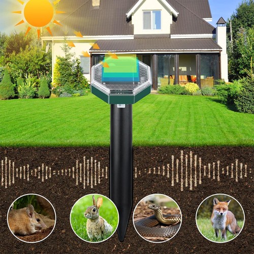 Maulwurf Vertreiber 8 Stück Maulwurfschreck Wühlmausschreck Solar Ultraschall - Bild 5 von 16