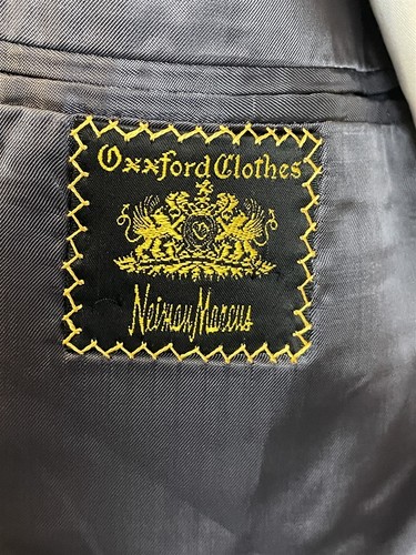 Oxxford Clothes 44L Full Canvas Gray Pinstriped Super 120s Wool Silk Suit Jacket - Picture 6 of 11