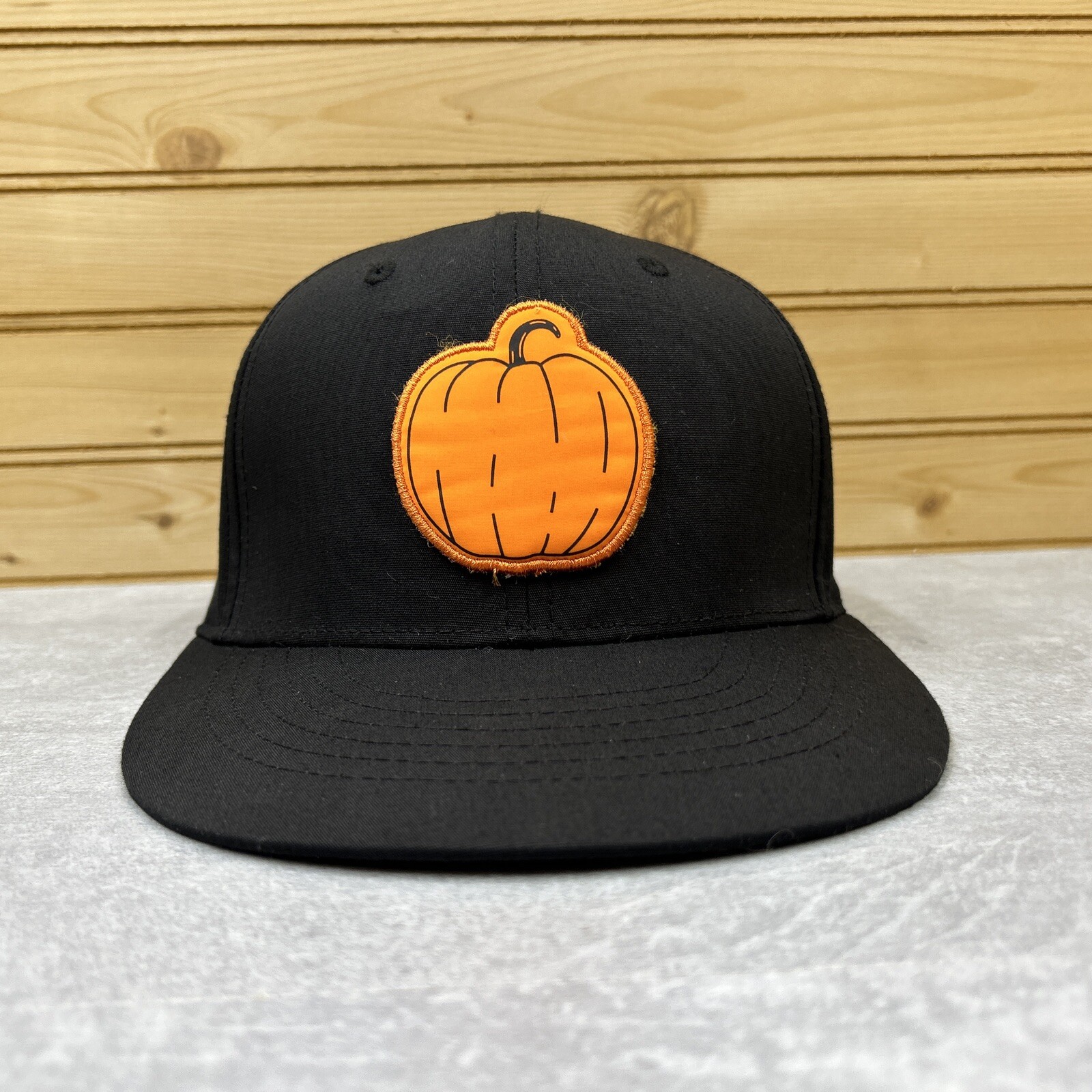 PUMPKIN Puffy Patch Hat Ball Cap SNAPBACK Black S… - image 2