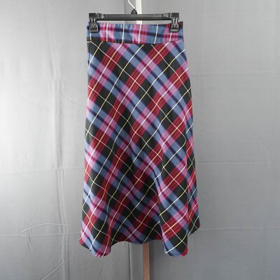 Primark Womens Skirt Purple Plaid Maxi A Line Y2K Preppy Academia  Schoolgirl