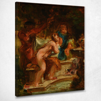 Suzanne Und Die Alten Eugène Delacroix, edx122 Leinwandbild