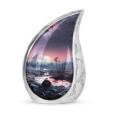 Sunset Urn For Human Ashes - Small Urn For Male Ashes - Mini Urn For Ashes