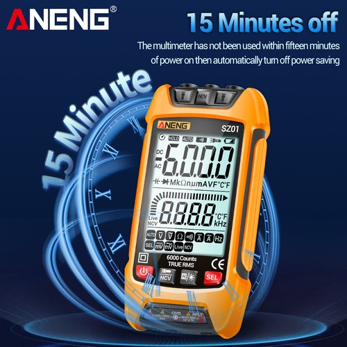 SZ01 Digital Multimeter 6000 Counts Auto True RMS NCV J2O4 - Picture 8 of 12