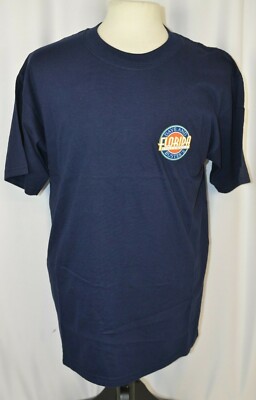 Gildan Men's T-Shirt Size Large Dave & Busters Florida Hollywood Graphics Blue