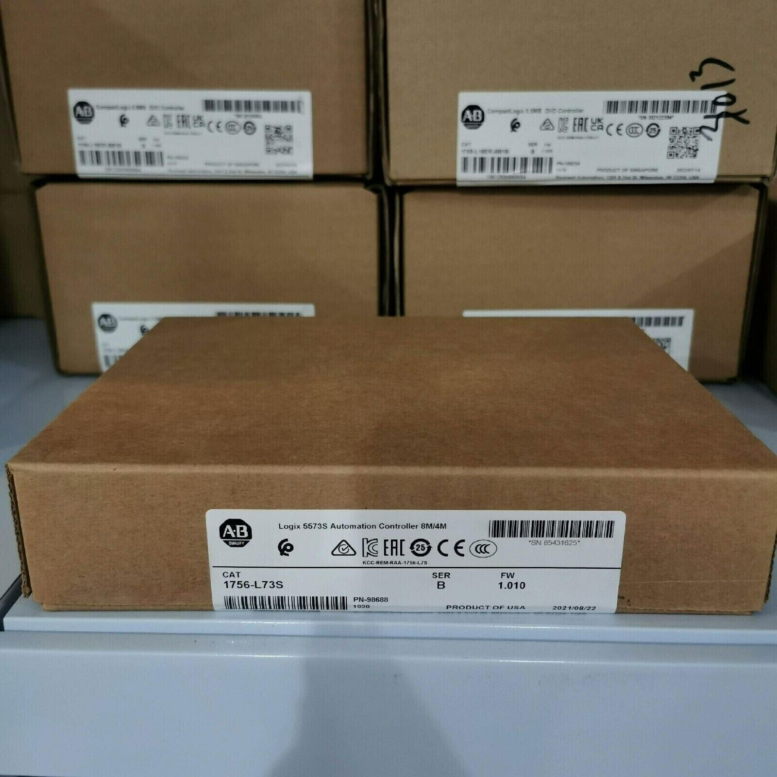 New Factory Sealed AB 1756-L73S Ser B GuardLogix Controller 8MB/4MB 1756L73S 1PC