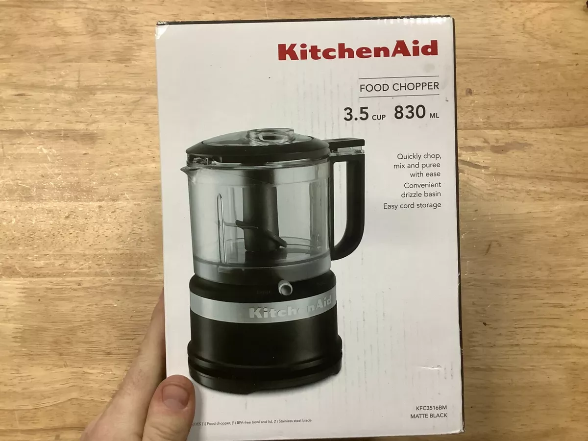 KitchenAid 3.5-Cup Food Chopper Quick chop Mix Puree Drizzle Basin