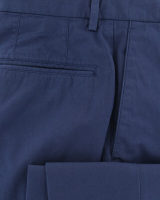 Incotex Navy Blue Solid Pants - Slim - 36/52 - (IN-S0W030-S5646