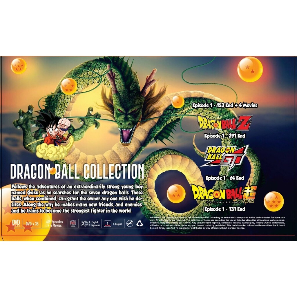 DVD Anime Dragon Ball Complete Collection (Ep. 1-639 End) English