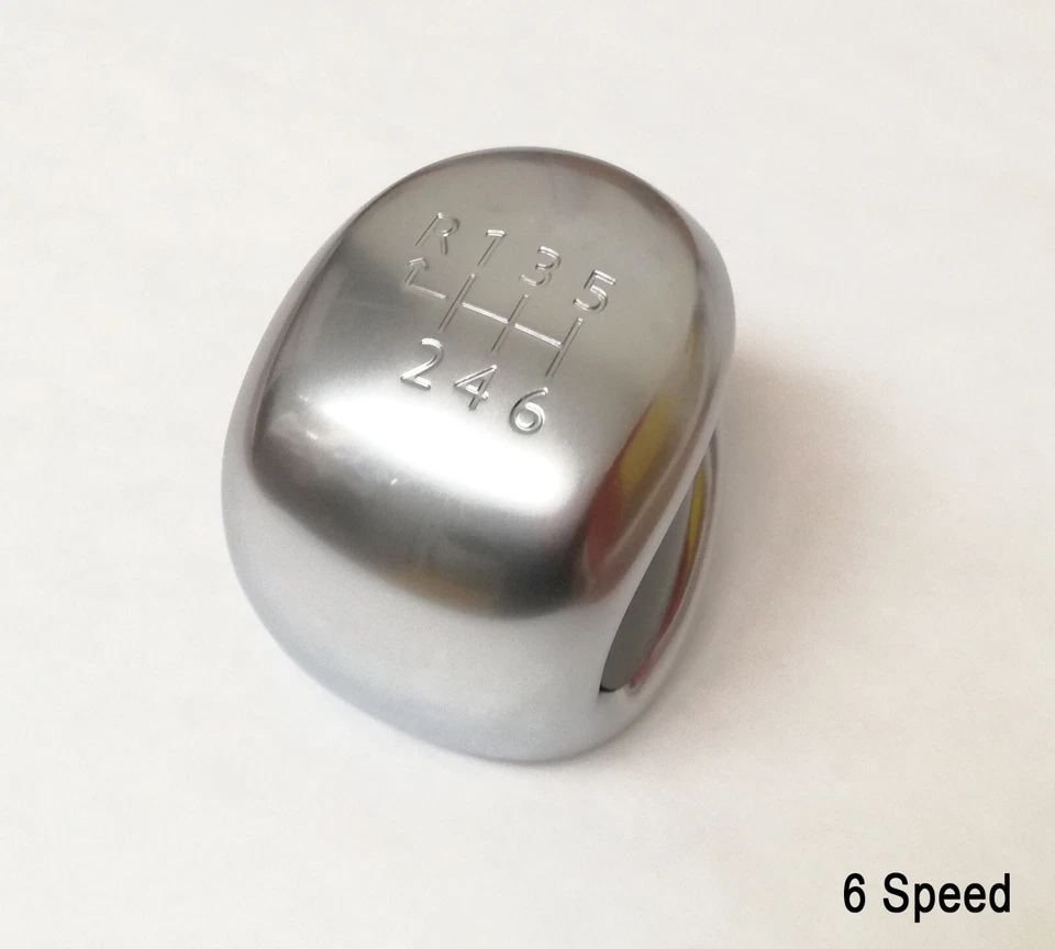 Peugeot 5008 2008 perilla de cambio para caja de cambios manual de 6 velocidades acabado cromado satinado Zamak Foto 3 de 4