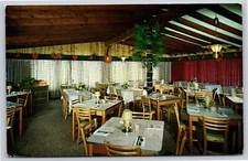 Interior~Valley View Farm Sun Air Room Frankfort Illinois~Vintage Postcard