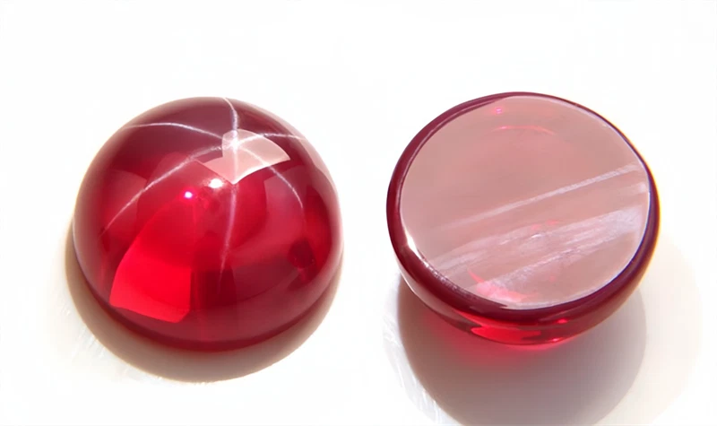 Top Quality Round Cabochon Pigeon Blood Red Star Ruby Lab-Created Loose Gemstone - Image 4 of 4