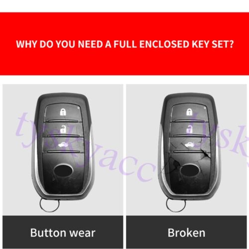 1PC Car Keys Case Cover Fob Bag Holder For Toyota RAV4 Avalon Camry C-HR Corolla - Picture 2 of 12