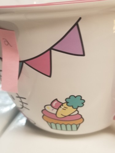 Hello Kitty Easter Mixing Bowl, Pastel, Bunny, Cupcakes, Spring, HTF, NEW! - Picture 20 of 23