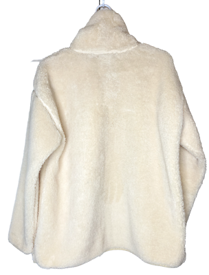 Chaps Ralph Lauren 1/4 Zip Pullover Soft Sherpa Fleece Cream Ivory