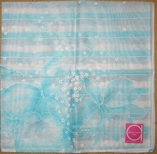 GEORGES MEMMI Blue Floral Handkerchief 40cm /NAOSUKE 22