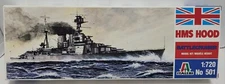ITALERI HMS HOOD BATTLECRUISER 1/720 SCALE MODEL KIT
