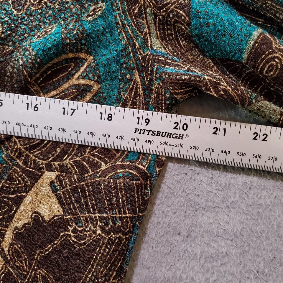 East 5 женщин Топ большой коричневый блузка пейсли искусственного надежном 3/4 рукав - Изображение 4 из 4