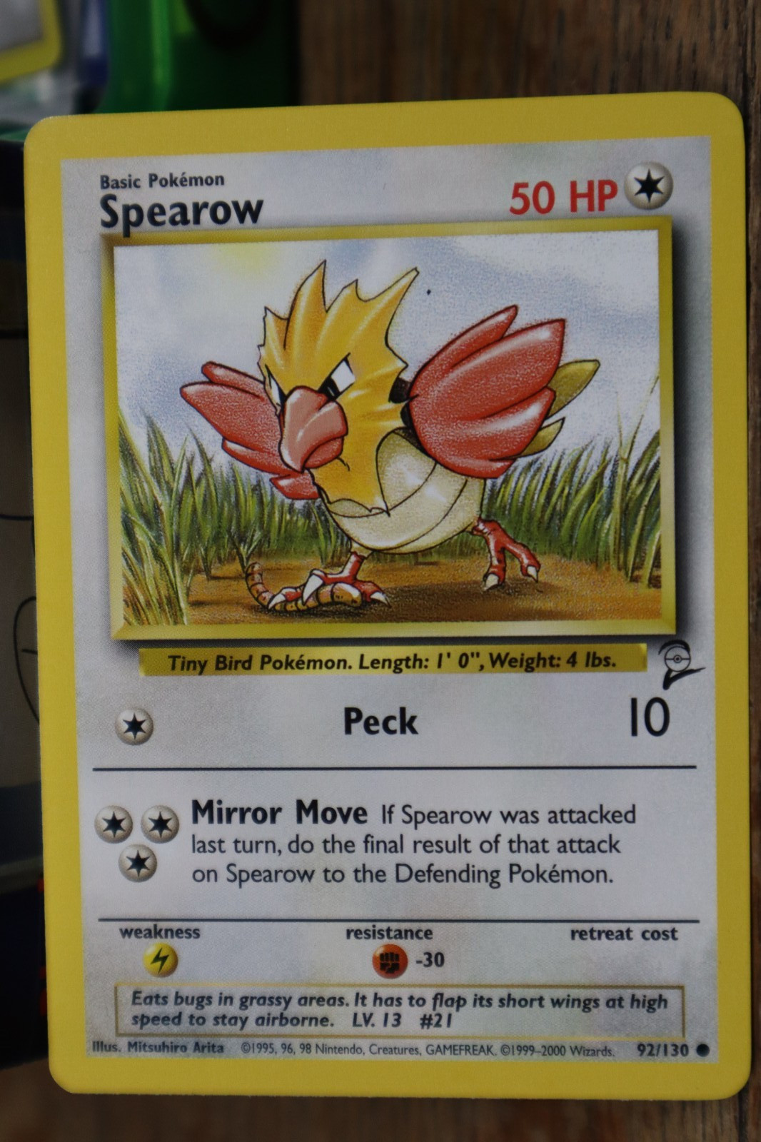 SPEAROW - 92/130 - Base Set 2 - Vintage Pokémon TCG Card
