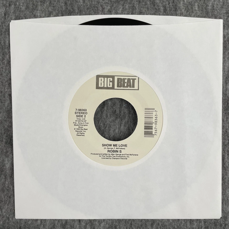 ROBIN S Show Me Love 1992 45 Big Beat 7-98363 NEW UNPLAYED DANCE HOUSE ANTHEM - Image 3 of 4